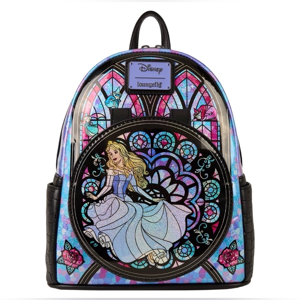 Loungefly Disney Princess Stained Glass: Sleeping Beauty Mini-Backpack NWT